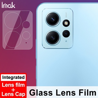 [ ฟิล์มเลนส์ + ฝาครอบ ] ฟิล์มกระจกนิรภัยกันรอยหน้าจอ กันรอยเลนส์กล้อง HD สําหรับ iMak Redmi Note 12 4G