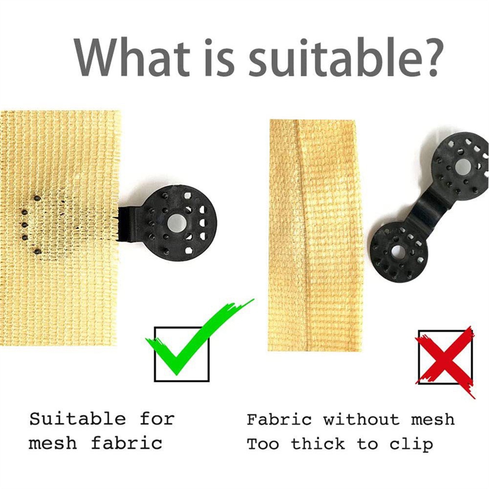 กริ๊ปล็อคผ้าร่มสำหรับงานหนัก-คลิปพลาสติกสำหรับผ้าร่ม-ม่านบังแดดสุทธิแรเงาคลิปคงที่หัวเข็มขัดพลาสติก-คลิปพลาสติกแบบใช้ซ้ำได้-ame1-ame1