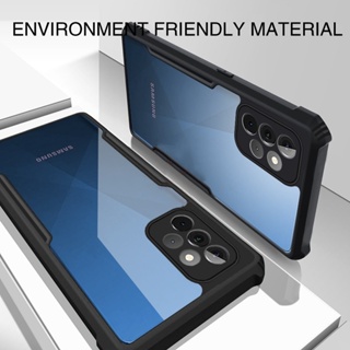 Samsung Galaxy M14 A14 A34 A54 5G Transparent Acrylic Soft TPU Edges Hybrid Case Shockproof Bumper Phone Casing Corner Airbag Anti Drop Camera Protective Back Cover