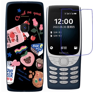 Nokia 8210 4G เคสแฟชั่น รูปแบบ นิ่ม TPU ซิลิโคน ฝาหลัง พร้อมฟิล์มกันรอยหน้าจอระเบิด (ไม่ใช่กระจกนิรภัย)
