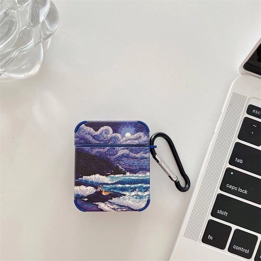 เคสหูฟังบลูทูธไร้สาย-ลายท้องฟ้ากลางคืน-van-gogh-starry-sky-สําหรับ-apple-airpods-รุ่น-12-3-pro