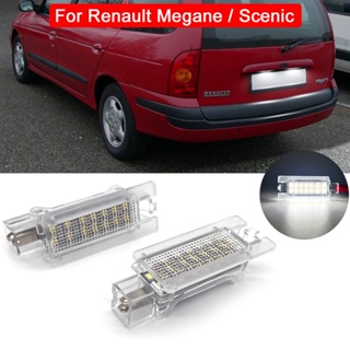 หลอดไฟ LED สีขาว ติดป้ายทะเบียนรถยนต์ สําหรับ Renault Megane I 1996-2003 Megane Scenic 1997-1999 Scenic I 1999-2003 2 ชิ้น