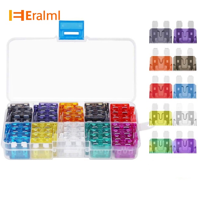 Fusibile A Lama Automatica Standard 30Pcs Per Auto 5A 10A 15A 20A 25A 30 AMP Ogni 5 Pezzi Fusibile Per Auto Fusibile Automatico Bianco Giallo Rosso Blu Arancione Verde - Foto 4