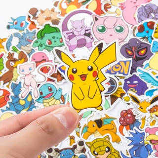 200 ชิ้น สติกเกอร์โปเกมอน Pikachu ตกแต่งลายการ์ตูนกันน้ำ Sticker DIY กระเป๋าเป้สะพายหลังกีตาร์สเก็ตบอร์ดคอมพิวเตอร์