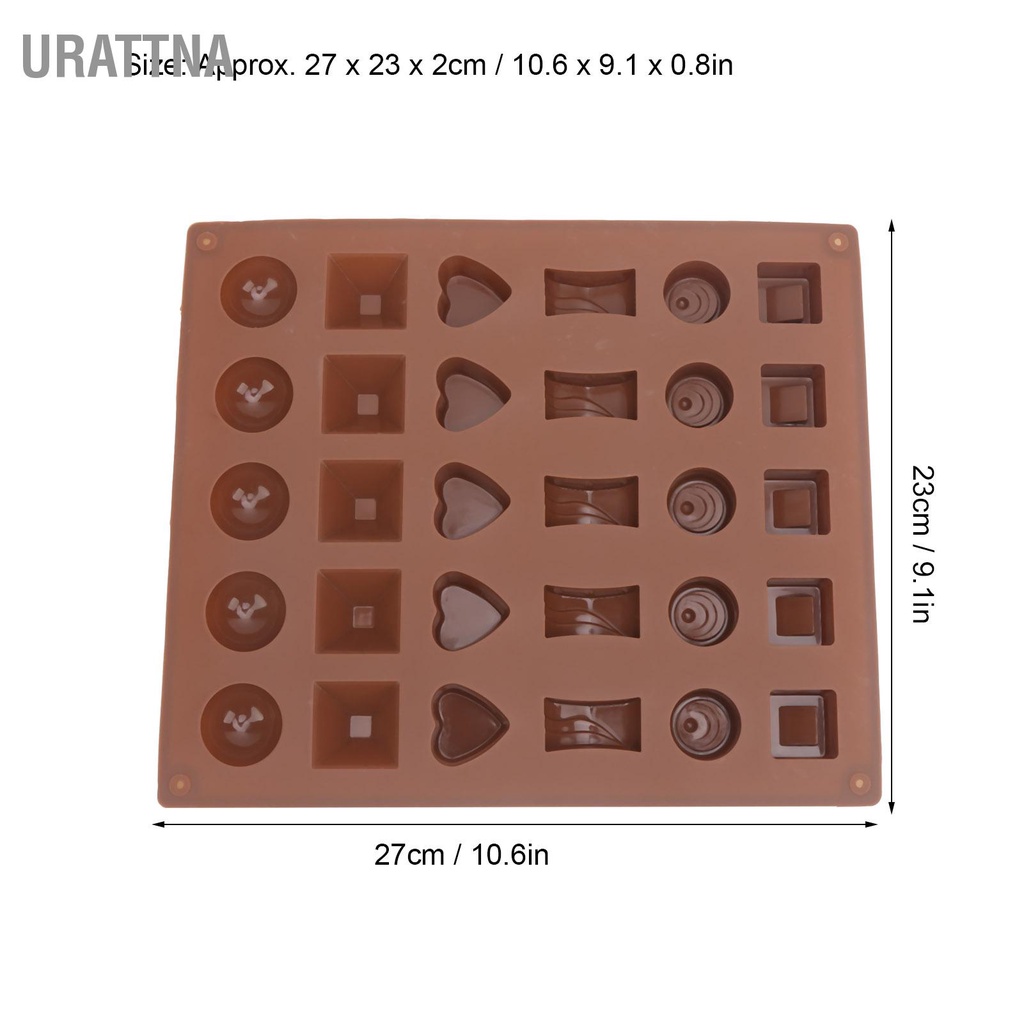 urattna-แม่พิมพ์ช็อกโกแลตซิลิโคนขนมเค้ก-diy-แม่พิมพ์รูปทรงเรขาคณิตครัวเบเกอรี่เครื่องมือ