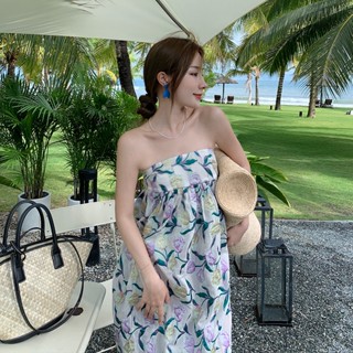 ชุดเดรส Jacquard ลายดอกไม้ สไตล์ฝรั่งเศส แฟชั่นฤดูใบไม้ผลิ 2022