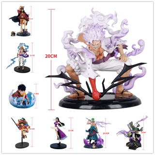 ฟิกเกอร์วันพีช โมเดลฟิกเกอร์ One Piece Gear 5 Luffy Roronoa Zoro Portgas D Ace Boa Hancock PVC ของเล่นสําหรับเด็ก