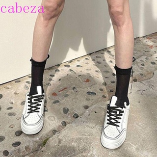 Cabeza ถุงเท้าบัลเล่ต์ JK ระบายอากาศ ประดับโบว์ สไตล์ญี่ปุ่น แฟชั่นฤดูร้อน