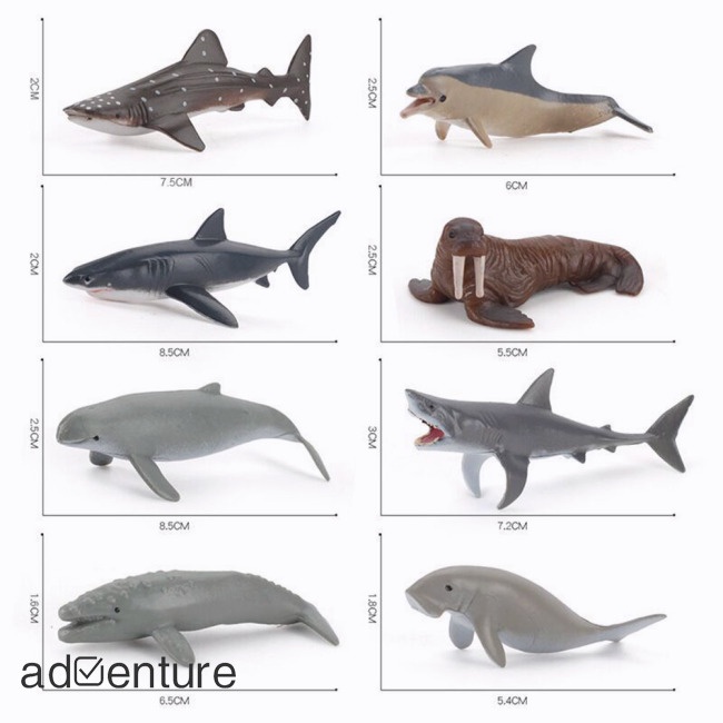 adven-โมเดลฟิกเกอร์-รูปปลาโลมา-ปลาวาฬ-เต่าทะเล-ขนาดเล็ก-ของขวัญ-สําหรับเด็กผู้ชาย-และผู้หญิง