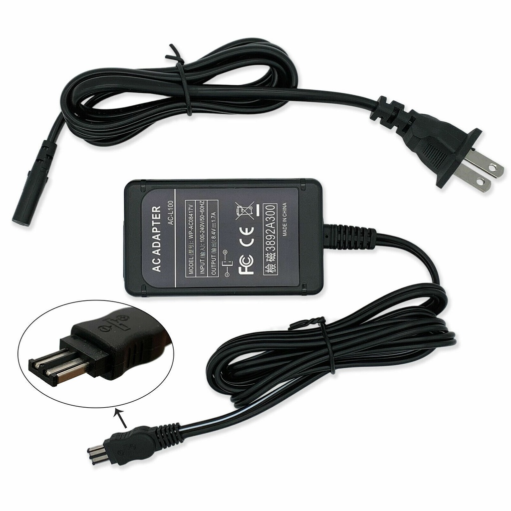 thumbnail image 2 of AC Power Adapter For Sony HandyCam Camcorders – Fits DCR-TRV525, TRV530, TRV900, TRV950 – 8.4V 2 of 4