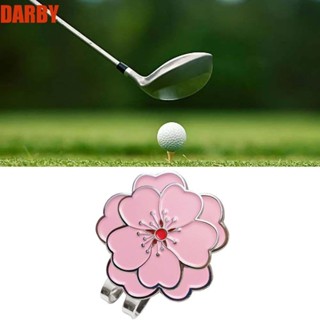 Darby คลิปหมวกกอล์ฟ แม่เหล็ก ลายดอกไม้ สีชมพู อุปกรณ์เสริม สําหรับฝึกตีกอล์ฟ