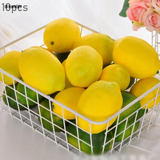 【DREAMLIFE】Artifical lemon Decor Decoration Lemons Lifelike Styrofoam 10Pcs 7.3*5.2cm