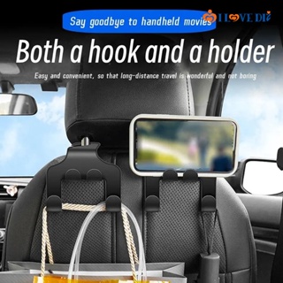 ตะขอพลาสติก ABS อเนกประสงค์ แบบพกพา ถอดออกได้ สําหรับแขวนกระเป๋าถือ โทรศัพท์มือถือ ในรถยนต์