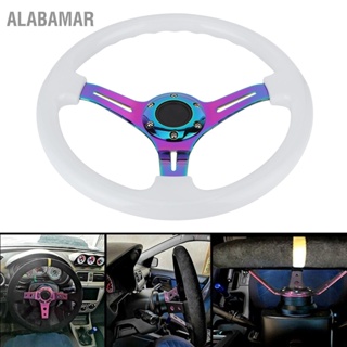 ALABAMAR 14in 6-Hole Racing พวงมาลัยมีสีสัน ABS Drifting Wheel Universal สำหรับรถยนต์