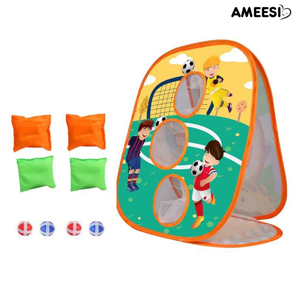 ameesi-3-in-1-ชุดของเล่นโยนเป้า-ฝึกความบันเทิง-แบบผ้า-พับได้-สําหรับเด็ก