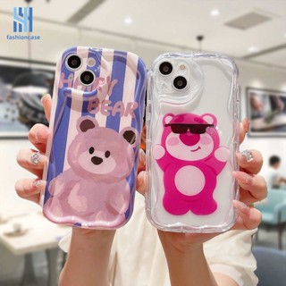 เคสโทรศัพท์มือถือแบบนิ่ม ขอบโค้ง ลายหมีสตรอเบอร์รี่ 3D สําหรับ VIVO Y56 Y02A Y16 Y22 Y22S Y02 Y12S Y35 Y12 Y20 Y15S Y15C Y21E Y21G Y91C Y21 2021 Y21A Y21T Y30 Y21S Y20S Y12i Y3S Y33T Y15A Y01 Y01A Y91 Y30i Y93 Y95 Y15 Y17 Y50