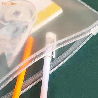 Families&gt; กระเป๋าใส่แฟ้มเอกสาร PVC แบบใส มีซิป ขนาด A6 ทรงหลวม