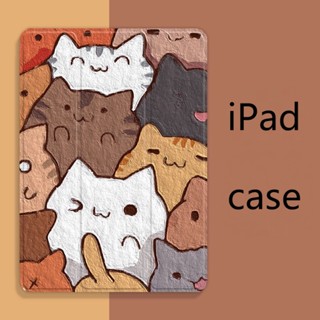 เคส ลายแมวน่ารัก พร้อมช่องใส่ปากกา สําหรับ ipad mini 1 2 3 4 5 6 2017 2018 air1 2 3 4 5 ipad case 10.2 gen 7 8 9 pro 10.5 11 2022 gen10