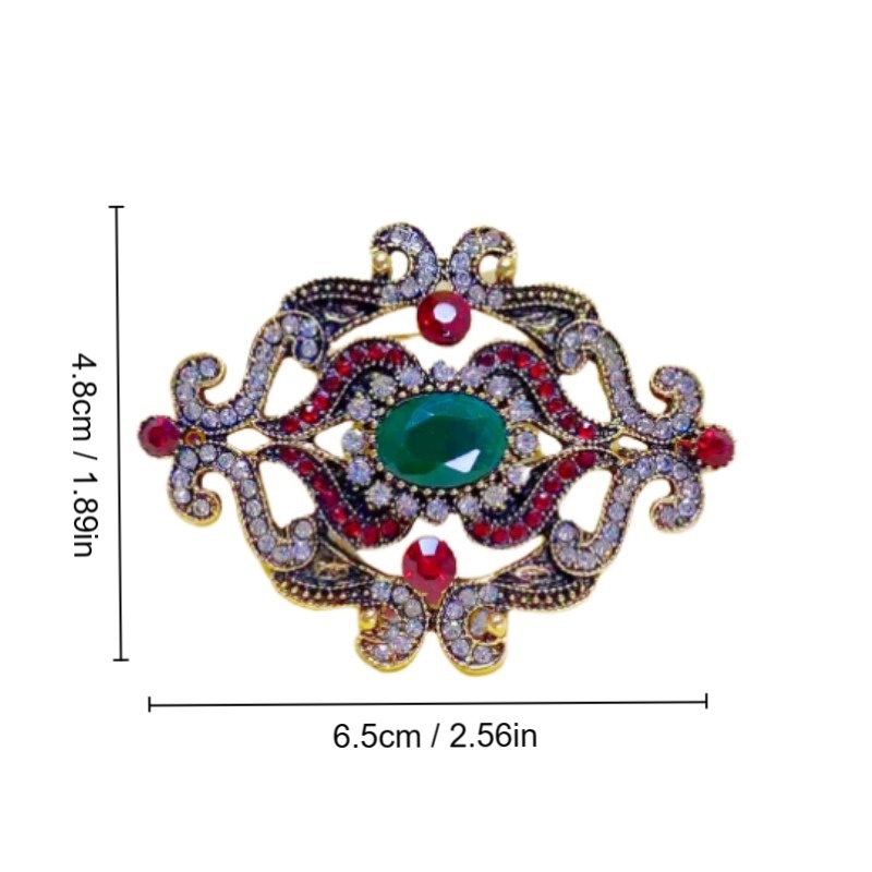 เข็มกลัด-โลหะ-ประดับคริสตัล-สไตล์บาร็อค-วินเทจ-ย้อนยุค-เหมาะกับทุกเพศ-ทุกวัย
