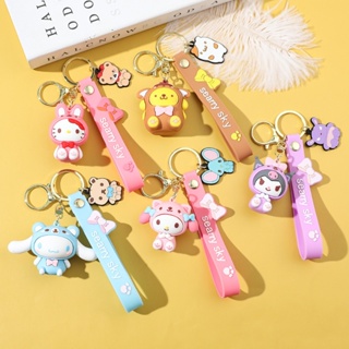 SANRIO พวงกุญแจ จี้การ์ตูน Kuromi Hello Kitty Cinnamoroll น่ารัก เหมาะกับของขวัญ สําหรับตกแต่งกระเป๋านักเรียน