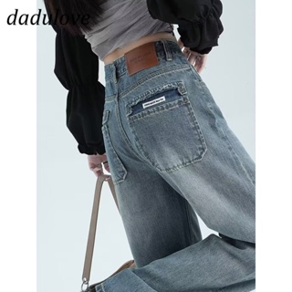 DaDulove💕 New American Ins Retro Washed Jeans Niche High Waist Loose Wide Leg Pants Large Size Trousers