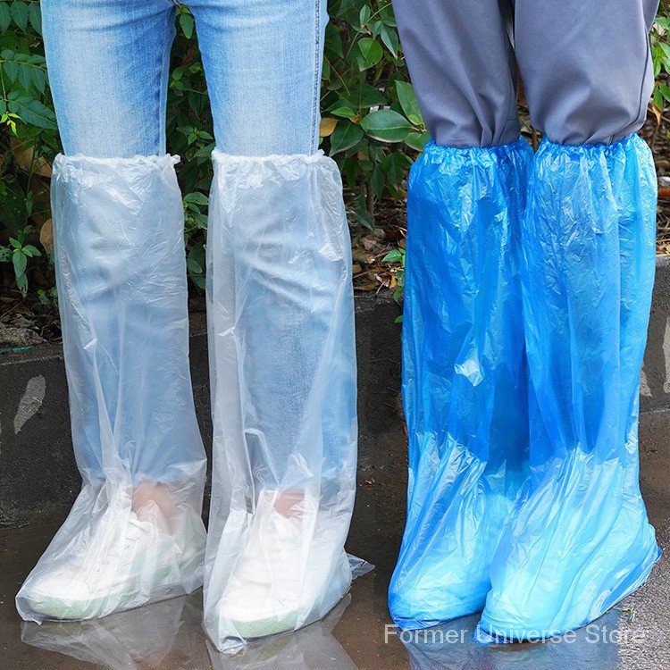ภาพหน้าปกสินค้าที่คลุมรองเท้ากันฝน น้ำเงินขาว ที่คลุมรองเท้ากันฝน-SH1220