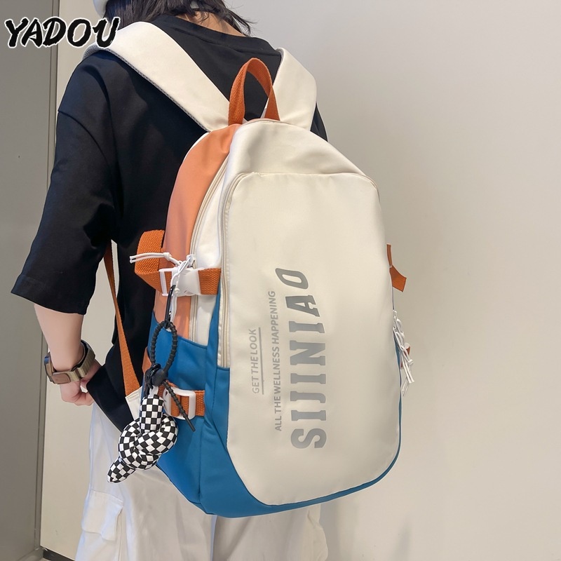yadou-กระเป๋านักเรียน-กระเป๋าเป้สะพายหลังความจุขนาดใหญ่ที่เรียบง่ายสำหรับเด็ก-กระเป๋าเป้สะพายหลังคอมพิวเตอร์ที่เหมาะกับนักเรียนทุกคน