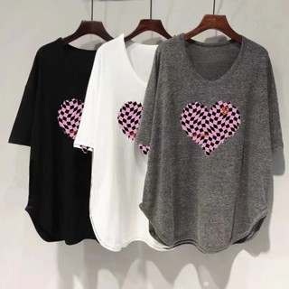 เสื้อยืดแขนยาว คอยู ทรงหลวม ขนาดใหญ่ สไตล์เกาหลีตะวันตก เหมาะกับฤดูร้อน สําหรับผู้หญิง