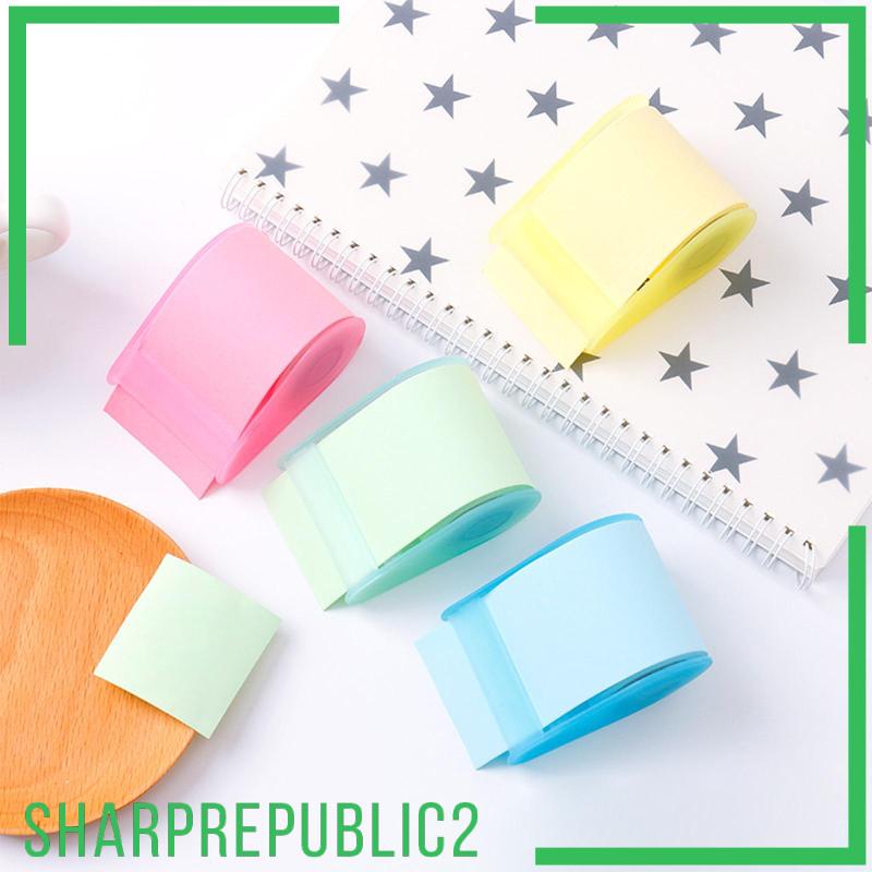 [Sharprepublic2] 4x Sticky Note Paper Roll Work with Tape Dispenser