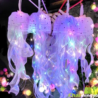 โคมไฟแมงกะพรุน DIY สําหรับตกแต่งบ้าน ปาร์ตี้ ในร่ม