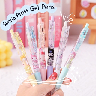 ปากกาเจล Sanrio สีดํา สําหรับนักเรียน 6 ชิ้น