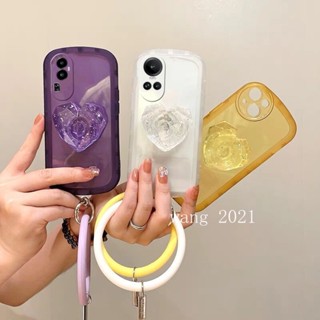 เคสโทรศัพท์มือถือ ซิลิโคนนุ่ม ใส กันรอยเลนส์กล้อง พร้อมแหวนขาตั้ง ถอดออกได้ สําหรับ OPPO Reno10 Pro+ Plus 5G Reno 10 Reno10Pro+ OPPO A78 NFC 4G 2023