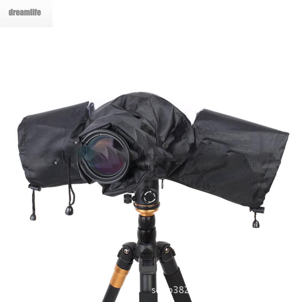 dreamlife-black-nylon-camera-rain-cover-for-sony-canon-dslr-rain-sleeve-protection