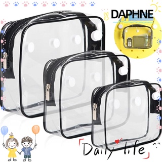 Daphne กระเป๋าถือ PVC แบบใส กันน้ํา สําหรับใส่อุปกรณ์อาบน้ํา