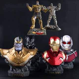 Deepsea studio [Quick delivery in stock] Marvel Avengers Thanos iron man Black Panther Ant Man bust hand-made model luxury ornaments