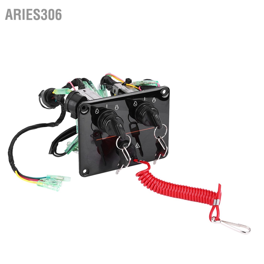 aries306-ชุดสวิตช์แผงสวิตช์กุญแจเครื่องยนต์คู่สำหรับ-yamaha-outboard-engines-6k1-82570-08-00