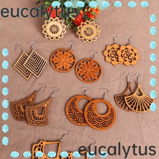 Eutus จี้ไม้ สไตล์โบฮีเมียน สําหรับทําเครื่องประดับ ต่างหู DIY