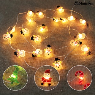 [COD]☃สายไฟหิ่งห้อย LED รูปซานตาคลอส หลายสไตล์ สําหรับตกแต่งบ้าน ต้นคริสต์มาส
