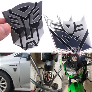 สติกเกอร์อลูมิเนียม ลายโลโก้ Transformers 3D สําหรับติดตกแต่งรถยนต์ รถจักรยานยนต์ รถจักรยาน