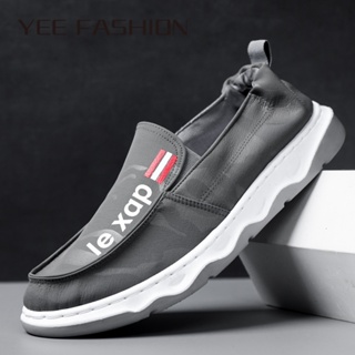 YEE Fashion  รองเท้าผ้าใบผู้ชาย ลำลองผู้ชาย ผ้าใบแฟชั่น สไตล์เกาหลี กีฬากลางแจ้ง ทำงานรองเท้าลำลอง สวยงาม Beautiful สไตล์เกาหลี สวย D96D010 37Z230910