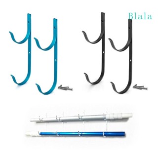 Blala ชุดตะขออลูมิเนียมอัลลอยด์ สีดํา สีฟ้า สําหรับเสายืดไสลด์ 2 ชิ้น
