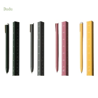 Dudu ชุดไม้บรรทัดสเกล ปากกาเจลอัลลอย แบบพกพา พับเก็บได้ 2-in-1 พร้อมสเกลคู่ สําหรับนักเรียน สถาปัตยกรรม