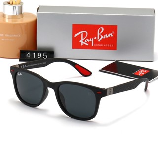 Rayban แว่นตากันแดด กรอบสีดํา สีน้ําตาลไล่โทนสี สําหรับผู้หญิง และผู้ชาย