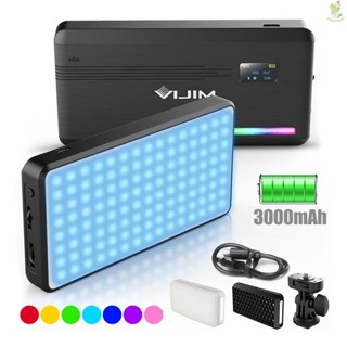 Vijim VL196 ไฟเติมแสงวิดีโอ RGB LED 2500K-9000K หรี่แสงได้ CRI 95+ 20 Lighti Came-8.9