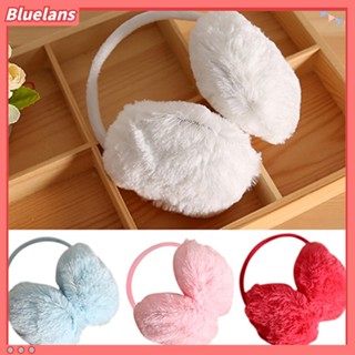 【 Bluelans 】ที่ปิดหูกันหนาว ผ้ากํามะหยี่ขนนิ่ม สีพื้น สําหรับกลางแจ้ง