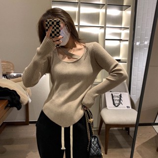 ใหม่ เสื้อกันหนาว ออกแบบดี ทรงไม่สมมาตร แฟชั่นฤดูใบไม้ร่วง ฤดูหนาว สําหรับผู้หญิง MC DEX3
