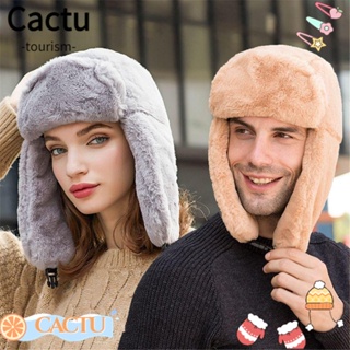 Cactu หมวกบอมเบอร์ แบบหนา กันลม แฟชั่นฤดูหนาว สําหรับผู้หญิง และผู้ชาย