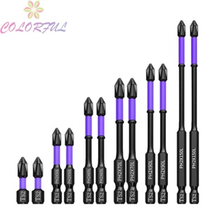 【COLORFUL】Long lasting Nonslip Magnetic PH2 Batch Head Screwdriver Bit for Heavy duty Jobs