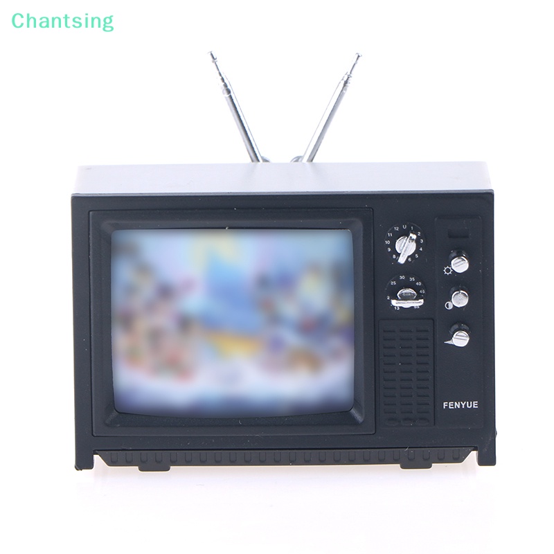 lt-chantsing-gt-บ้านตุ๊กตาจิ๋ว-เครื่องประดับของเล่นทีวีย้อนยุค-ขนาดเล็ก-ลดราคา