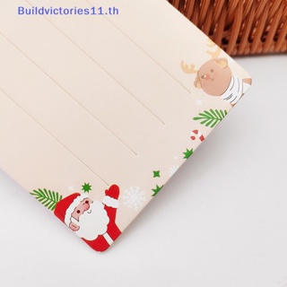 Buildvictories11 การ์ดกระดาษ ลายซานตาคลอส กวางเอลก์ แฮนด์เมด สําหรับคาดผม ทําเครื่องประดับ 50 ชิ้น